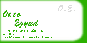 otto egyud business card