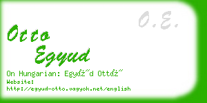 otto egyud business card